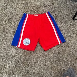 Mitchell & Ness Red and Blue Athletic Shorts